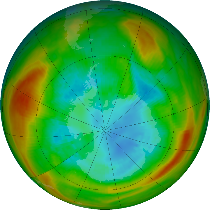 Antarctic ozone map for 01 September 1981